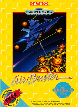 Aero Blasters box art for Sega Mega Drive